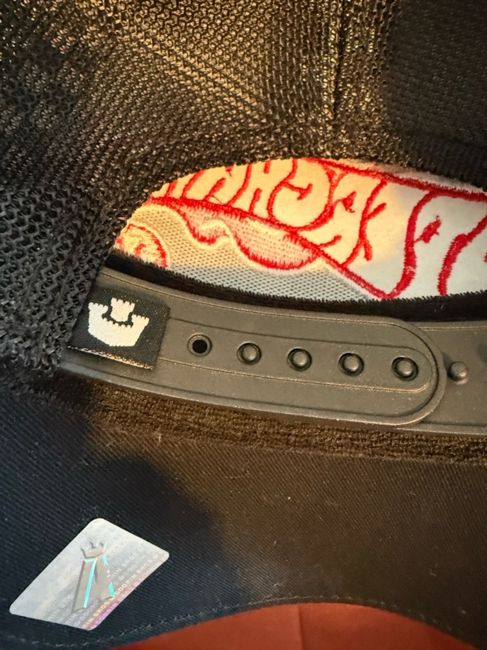 Goorin Bros Black embroidered Trucker “Supercharged ” with flames 🔥 SnapBack - Picture 6 of 10